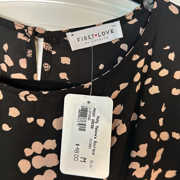Women’s First Love by Lovelyn Dress Size M Black & Beige NWT! - Picture 2 of 9